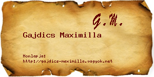 Gajdics Maximilla névjegykártya